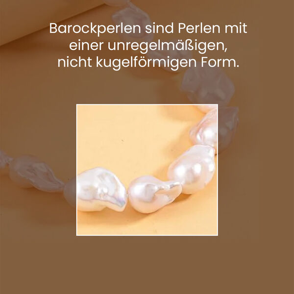 14-16 mm Premium wei&szlig;e Barockperle-Halskette, 50 cm image number 3