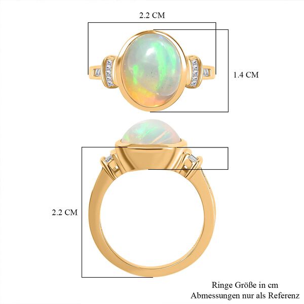 AA Nat&uuml;rlicher, &auml;thiopischer Welo Opal und Diamant Ring - 3,20 ct. image number 7