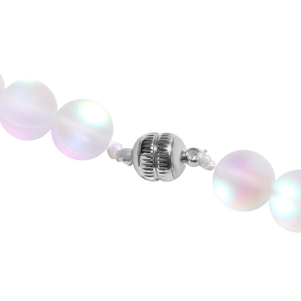 Wei&szlig;e Mystic-Glas Halskette, ca. 50 cm lang, mit Magnetschloss image number 3