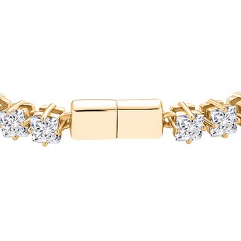 D'Joy Moissanit Armband ca. 19 cm 925 Silber 750 Gelbgold Vermeil ca. 10,03 ct.