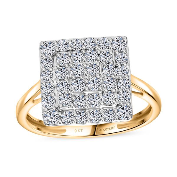 LUXURIANT SGL zertifizierter VS-EF Labor Diamant Ring in 375 Gold - 1 ct. image number 3