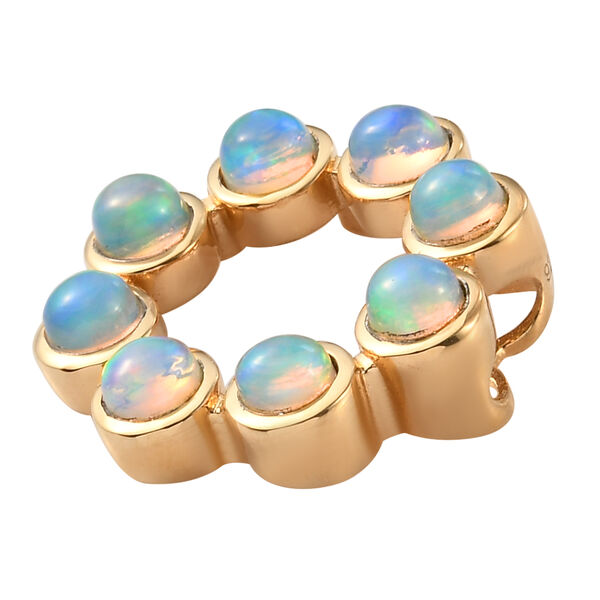 Nat&uuml;rlicher, &auml;thiopischer Opal Kreis-Anh&auml;nger in Silber image number 4