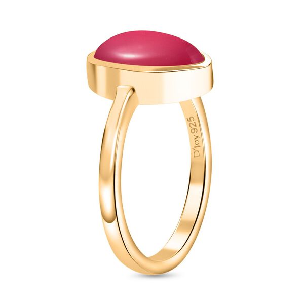 D'Joy Maulbeer Mondstein Ring 925 Silber 750 Gelbgold Vermeil (Gr&ouml;&szlig;e 19.00) ca. 2,45 ct image number 5