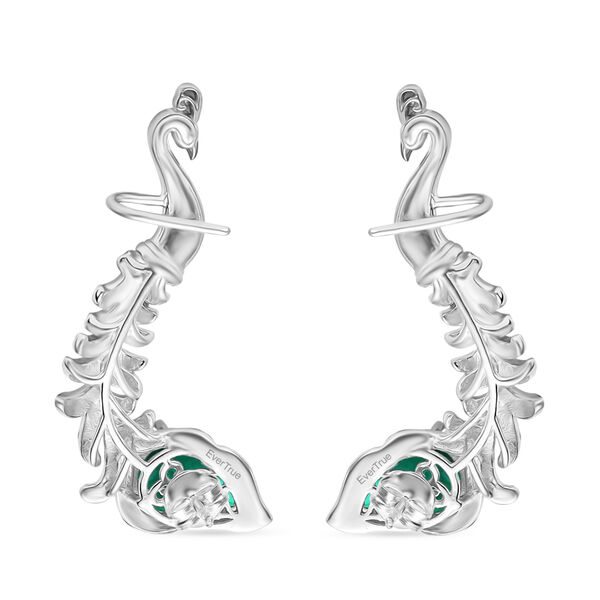 EverTrue Pfau Triplett Quarz emaillierte Ohrringe - 10,57 ct. image number 4