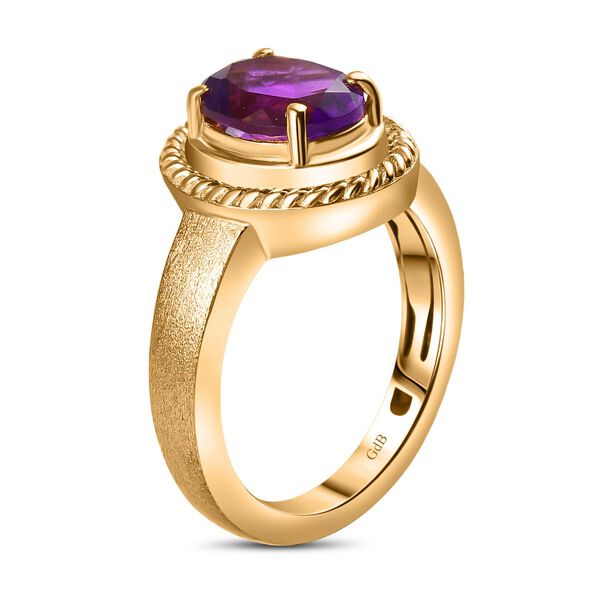 Afrikanischer Amethyst Ring Messing  (Gr&ouml;&szlig;e 20.00) ca. 1,65 ct image number 5