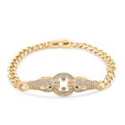 Grüner Zirkonia, Weißer Zirkonia Armband ca. 18.5 cm Nickelfreies Messing Standard 0.22 ct
