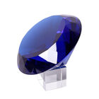 Diamantschliff blauer Glaskristall mit Ständer in Geschenkbox image number 1