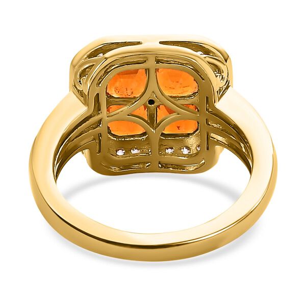 Purpurroter Feueropal und Zirkon-Ring - 1,46 ct. image number 6