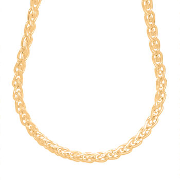 LA BELLA feinste handgefertigte Italienische Doppelglieder-Spigakette 925 Silber vergoldet ca. 60 cm ca. 38,10g