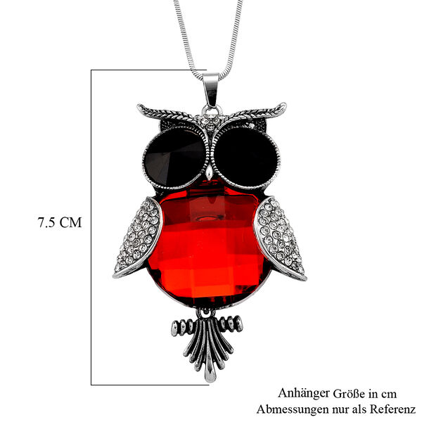 Mehrfarbiger Kristall Anh&auml;nger mit Kette ca. 63.5 cm + 5 cm Extender, Legierung, Legierung Antik-silber-Plattierung image number 6