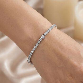 LUXURIANT DIAMOND - Lab Grown Diamant VS-EF SGL zertifiziert Armband ca. 19 cm 925 Silber rhodiniert ca. 4.00 ct