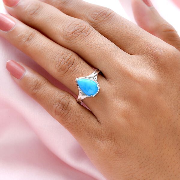 Amerikanischer, nat&uuml;rlicher Sleeping Beauty T&uuml;rkis-Ring - 2,74 ct. image number 3