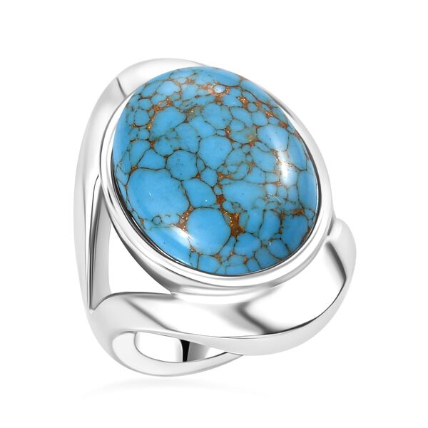 Blaues T&uuml;rkis-Ring - 12,14 ct. image number 4