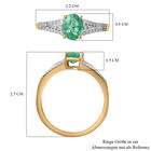 AAA Äthiopischer Smaragd und weißer Diamant-Ring, 585 Gold  ca. 1,31 ct image number 6