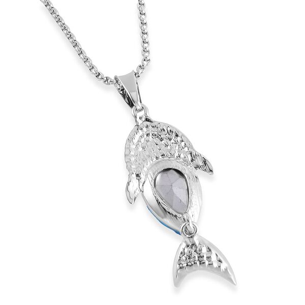 Mehrfarbiger Kristall Halskette ca. 60 cm image number 4