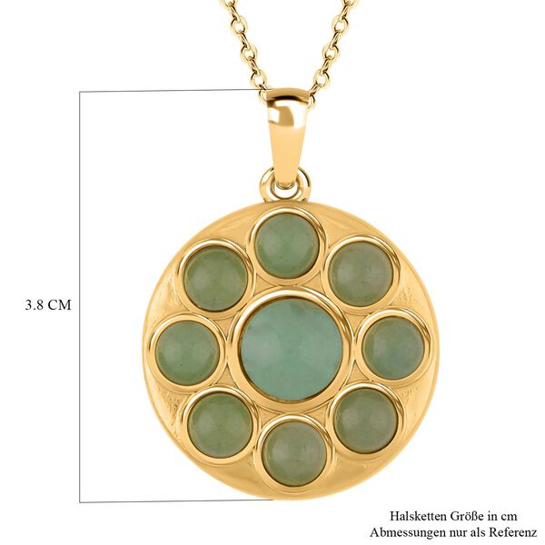 Gelbes Tigerauge Halskette ca. 50 cm Reiner Edelstahl IP-Gelbbeschichtung ca. 5.00 ct image number 5