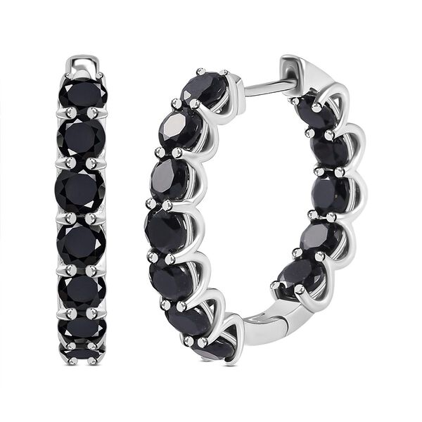 Infinity schwarze Turmalin-Inside-Out-Creolen image number 0