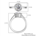 Moissanit Ring, 925 Silber rhodiniert - 1,19 ct. image number 6