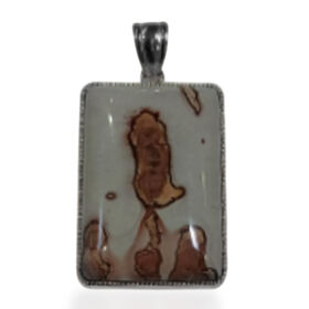 Roter Bild Jasper Anhänger ca. 120,00 ct.