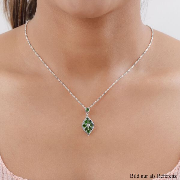 Nat&uuml;rlicher Chromdiopsid und Zirkon-Anh&auml;nger - 1,96 ct. image number 2