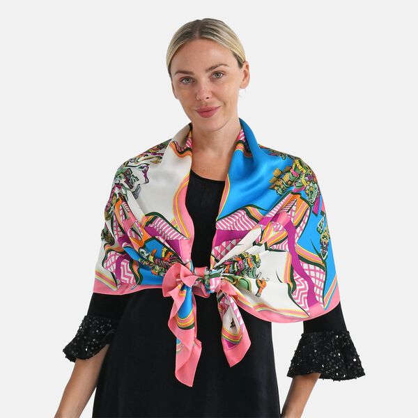  LA MAREY signature 100% silk scarf55*170cmweight:40gcolor: pinkMaterial:100% Mulberry silk image number 0