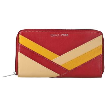 CLOSE OUT: Echtleder Patchwork Brieftasche, Nude