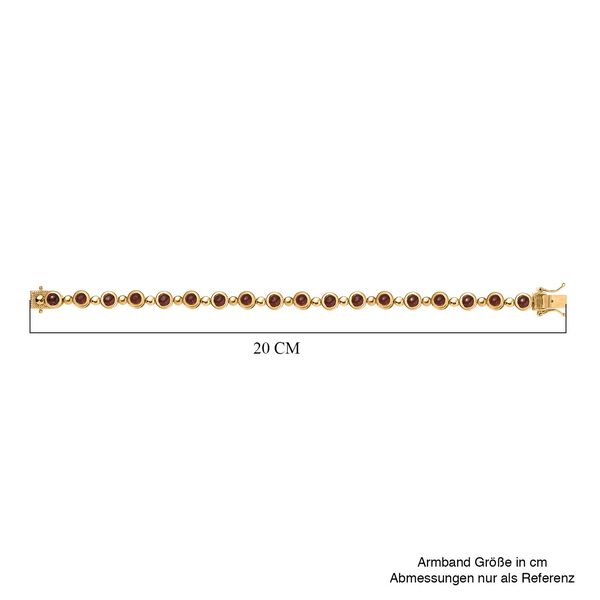 Mosambik Granat Armband ca. 19 cm 925 Silber Gelbgold Vermeil ca. 9,38 ct. image number 5