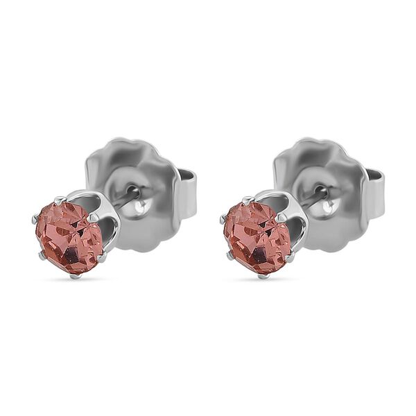 Rosa  Muschelkernperle (4-10 mm), Rosa Kristall Schmuckset 316L Edelstahl, Nickelfreies Messing image number 6