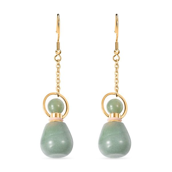 Gr&uuml;ne Aventurin Parf&uuml;mflaschen-Ohrringe - 50 ct.