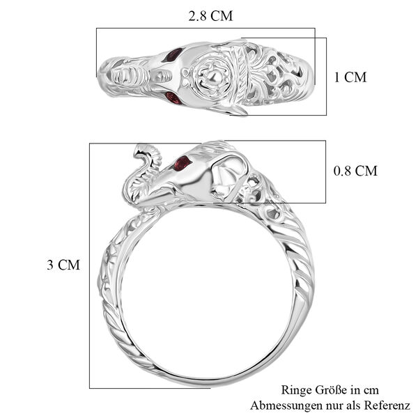 D'Joy Royal Bali Padparadscha Saphir Elefant Ring 925 Silber (Gr&ouml;&szlig;e 21.00) image number 6