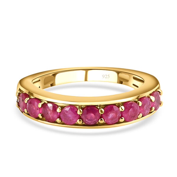 Afrikanischer Rubin-Ring, 925 Silber vergoldet  ca. 1,16 ct