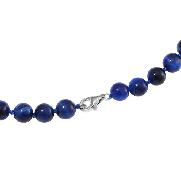 Blaue Tigerauge Halskette ca. 50 cm 925 Silber rhodiniert ca. 208.50 ct image number 4