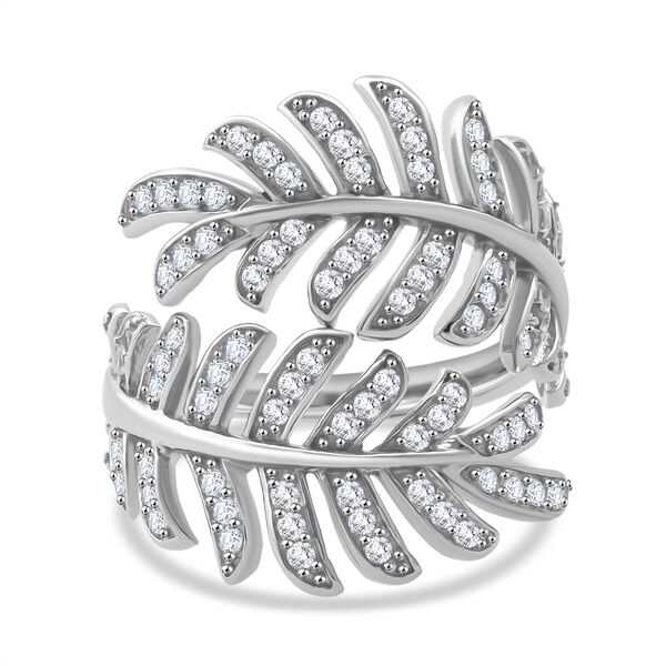 Lustro Stella Weißer Zirkonia Ring 925 Silber rhodiniert (Größe 17.00) image number 0