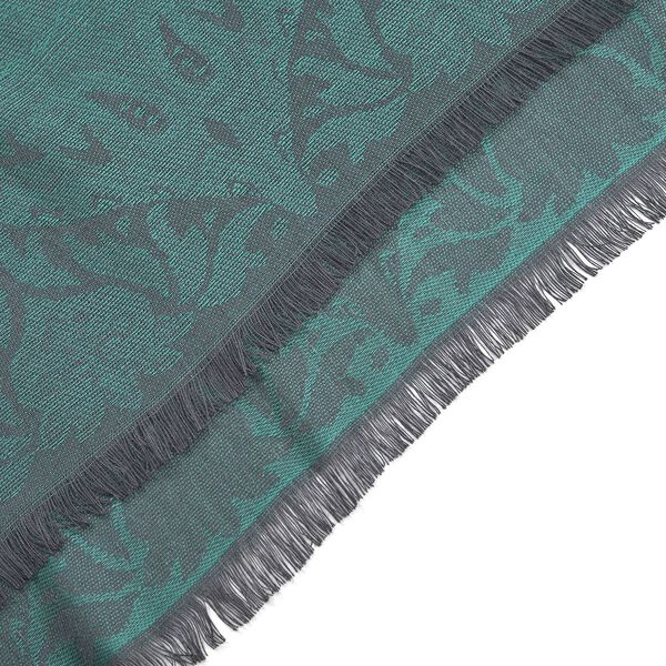 Jacquardgewebter Schal, 170x70cm, Smaragdgr&uuml;n image number 3
