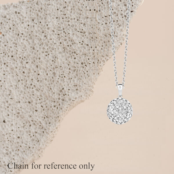 Wei&szlig;er Diamant-Anh&auml;nger, 925 Silber platiniert ca. 0.50 ct image number 3