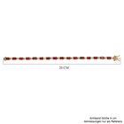 Afrikanischer Rubin (Fissure gefüllt), Weißer Zirkon Armband, ca. 19 cm, 925 Silber vergoldet ca. 14.86 ct image number 4