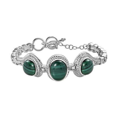 Malachit Armband ca. 18 cm Edelstahl ca. 18.51 ct image number 0