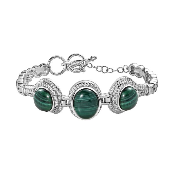 Malachit Armband ca. 18 cm Edelstahl ca. 18.51 ct