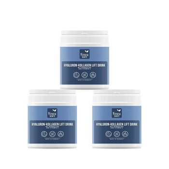Linea Soft 3er-Set Hyaluron und Collagen Anti-Aging Lift Drink 300 gr - 30 Tage Kur