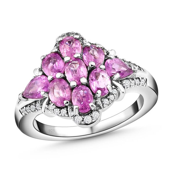 Ilakaka Rosa Saphir-Ring, 925 Silber platiniert  ca. 2,44 ct image number 4