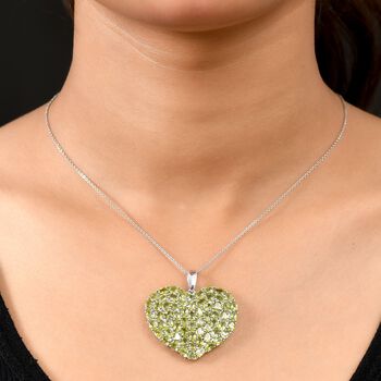 D&rsquo;joy Peridot Anh&auml;nger 925 Silber rhodiniert ca. 12.04 ct