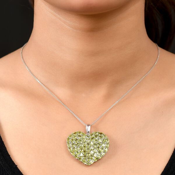 D&rsquo;joy Peridot Anh&auml;nger 925 Silber rhodiniert ca. 12.04 ct image number 3