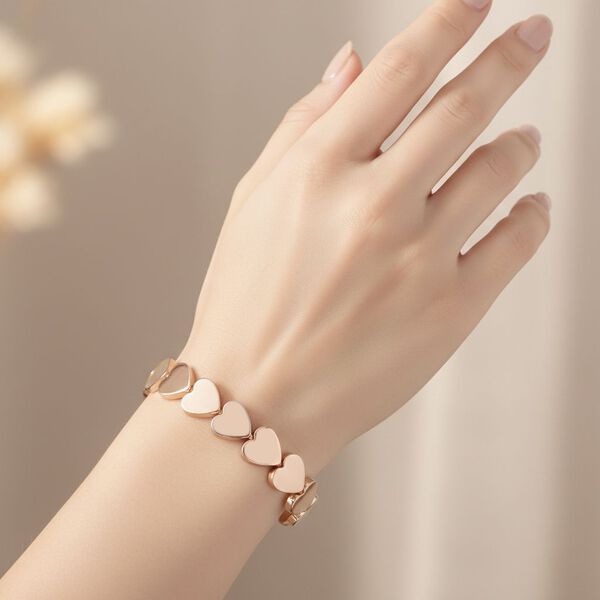 Goldene Farbe Muschelkernperle Armband Flexibles cm Standard image number 2