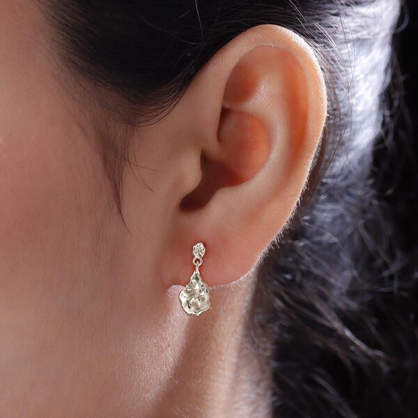 Goldnugget-Ohrringe, 375 Gelbgold image number 3