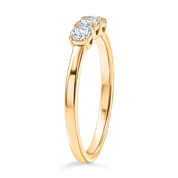 Moissanit Ring, 925 Silber vergoldet - 0,71 ct. image number 4