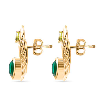 D'Joy Pfau Triplett Quarz und Peridot Ohrringe - 2,45 ct.