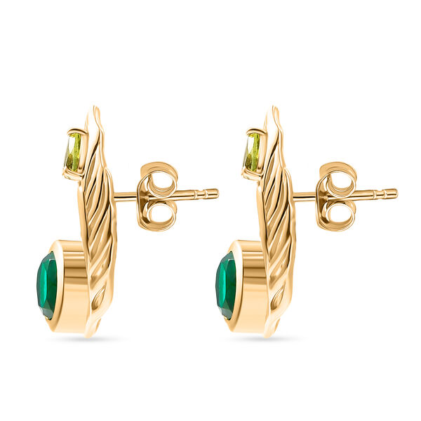 D'Joy Pfau Triplett Quarz und Peridot Ohrringe - 2,45 ct. image number 4