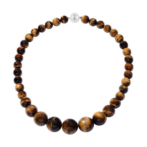 Gelbe Tigerauge-Halskette, 50 cm - 706 ct.