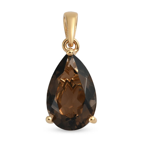 Rauchquarz Anhänger 925 Silber vergoldet ca. 5,61 ct image number 0