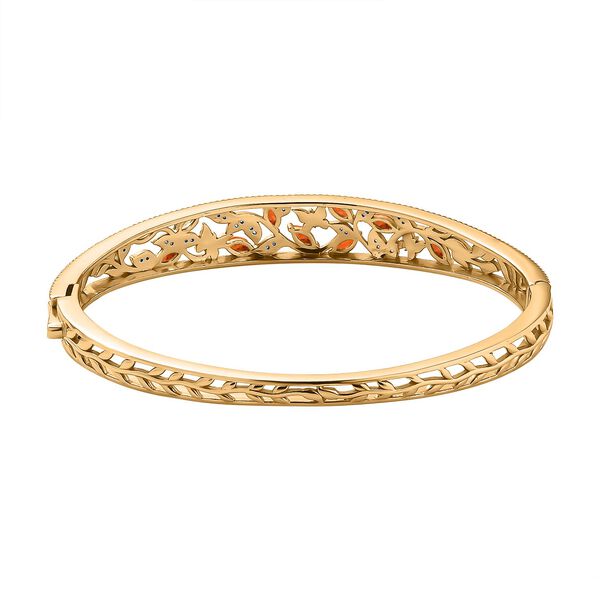 Granat Zirkonia und weißer Zirkonia-Armreif, 19 cm image number 5